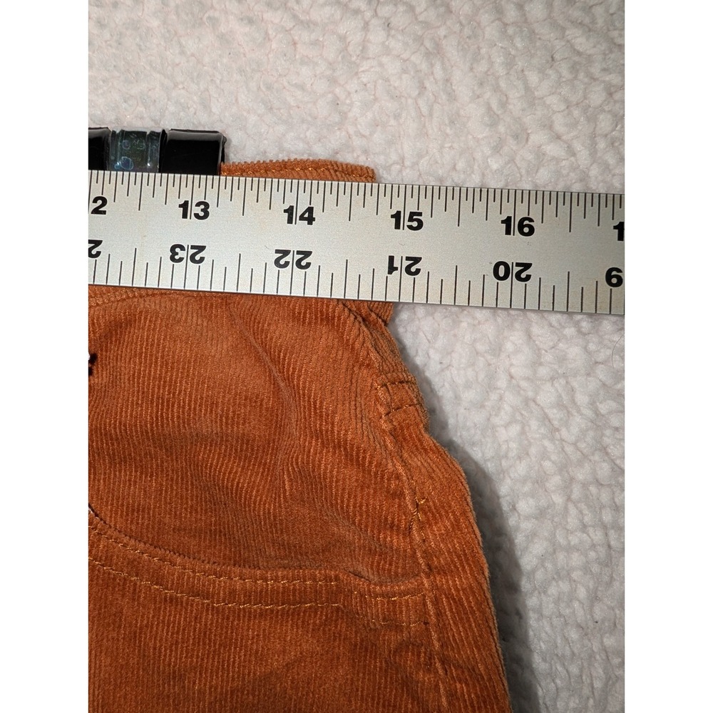 Jelly Jeans Flare Pants Women Size 11 Burnt Orange New Corduroy Raw Hem Retro - Picture 5 of 8